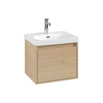  Mobilier suspendat pentru lavoar Villeroy&Boch Skyla, 1 sertar Soft Close, 55 cm, nordic oak